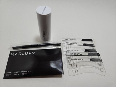 MADLUVV Brow Stamp Stencils + Brow Arch Template Kit Makeup Light Grey