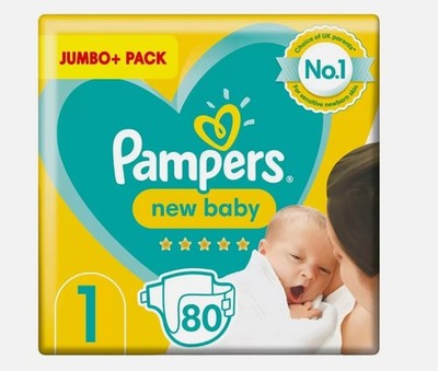 Pampers Neu Baby Größe 1 Windel 2-5 kg Premium Schutz Soft Jumbo + Packung