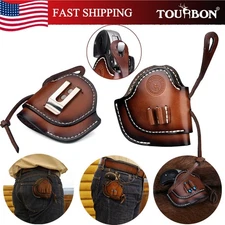 TOURBON 9mm derringer Cross-Draw Driving Holster Handgun Clip Case Ammo Carry US