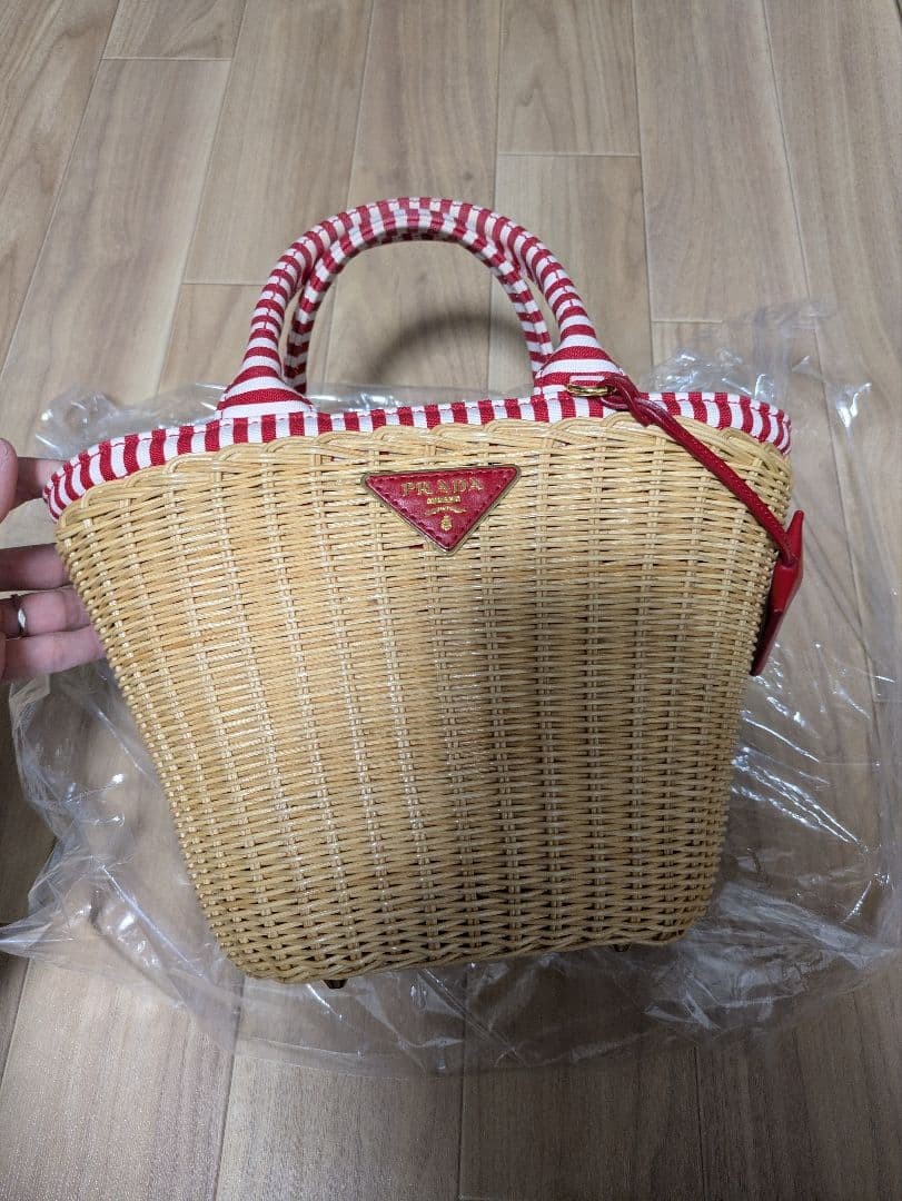 PRADA Wicker 2-way Basket Bag 1BG172 valuable fashion women attractive limited thumbnail 21