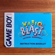 Wario Blast Manual Instruction Booklet Gameboy - DMG-EE-AUS