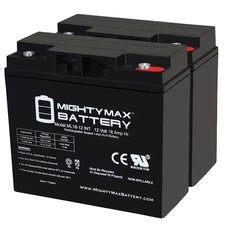 Mighty Max 12V 18AH SLA INT Replacement Battery for JNC100, JNC110 - 2 Pack