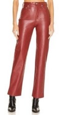 Pistola Women s Faux Leather Pants Sz 30 High Rise Straight Leg Biker Motorcycle