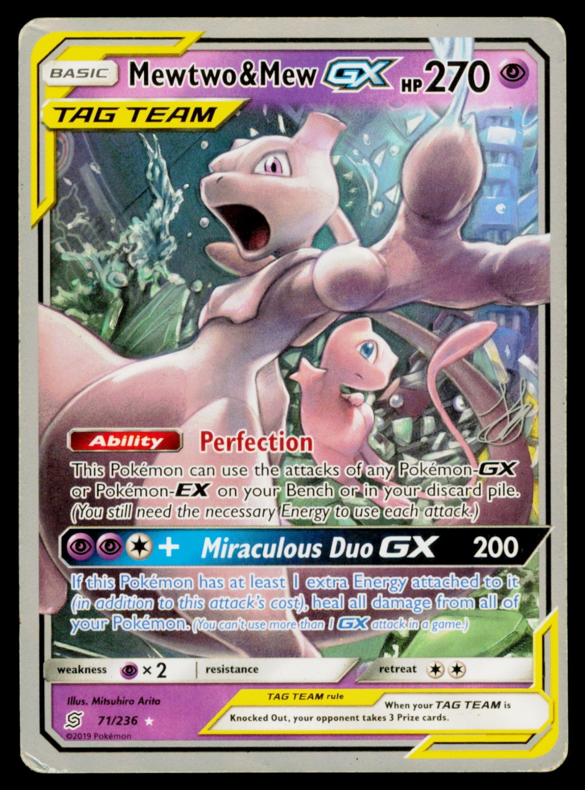 Mewtwo & Mew GX - 2019 Henry Brand - 71/236 Pokemon World Championship Decks HP