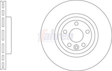 Fahren FBD6968 Brake Disc Front Fits Jaguar F-Pace Land Rover Range Rover Velar
