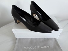 Manolo Blahnik Silierasopla Pumps Leather Black (Size: 37)