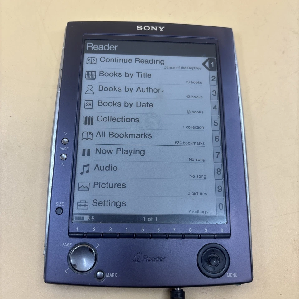Sistema de lector electrónico Sony Sony PRS-500 paquete con cargador probado funciona Foto 2 de 4