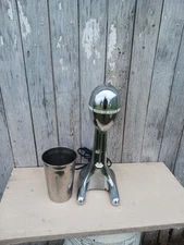 Hamilton Beach Drink Master Milk Shake Maker Mixer Chrome Model 730C Vintage