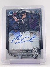BILLY CARLSON 2025 BOWMAN CHROME 1ST ROOKIE AUTO #CPA-BC WHITE SOX Q5729