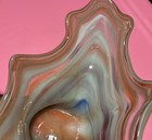 Vintage Glass Art Cornucopia Blue Red Orange Green Beige Horn Plenty — photo 4