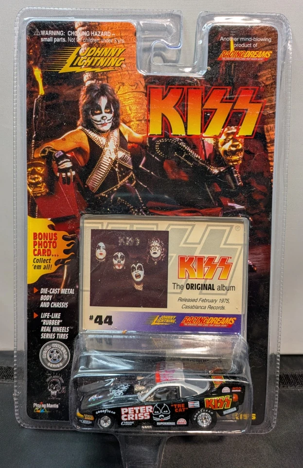 Lote de 3 coches fundidos a presión Johnny Lightning KISS Peter Criss 1997 #5 #44 #50 nuevos en caja Foto 4 de 4