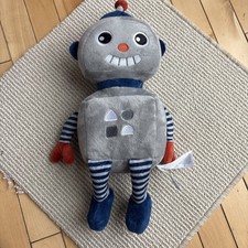Bedtime Originals Robbie Robot Gray/Blue Plush Stuffed Animal Toy 16"