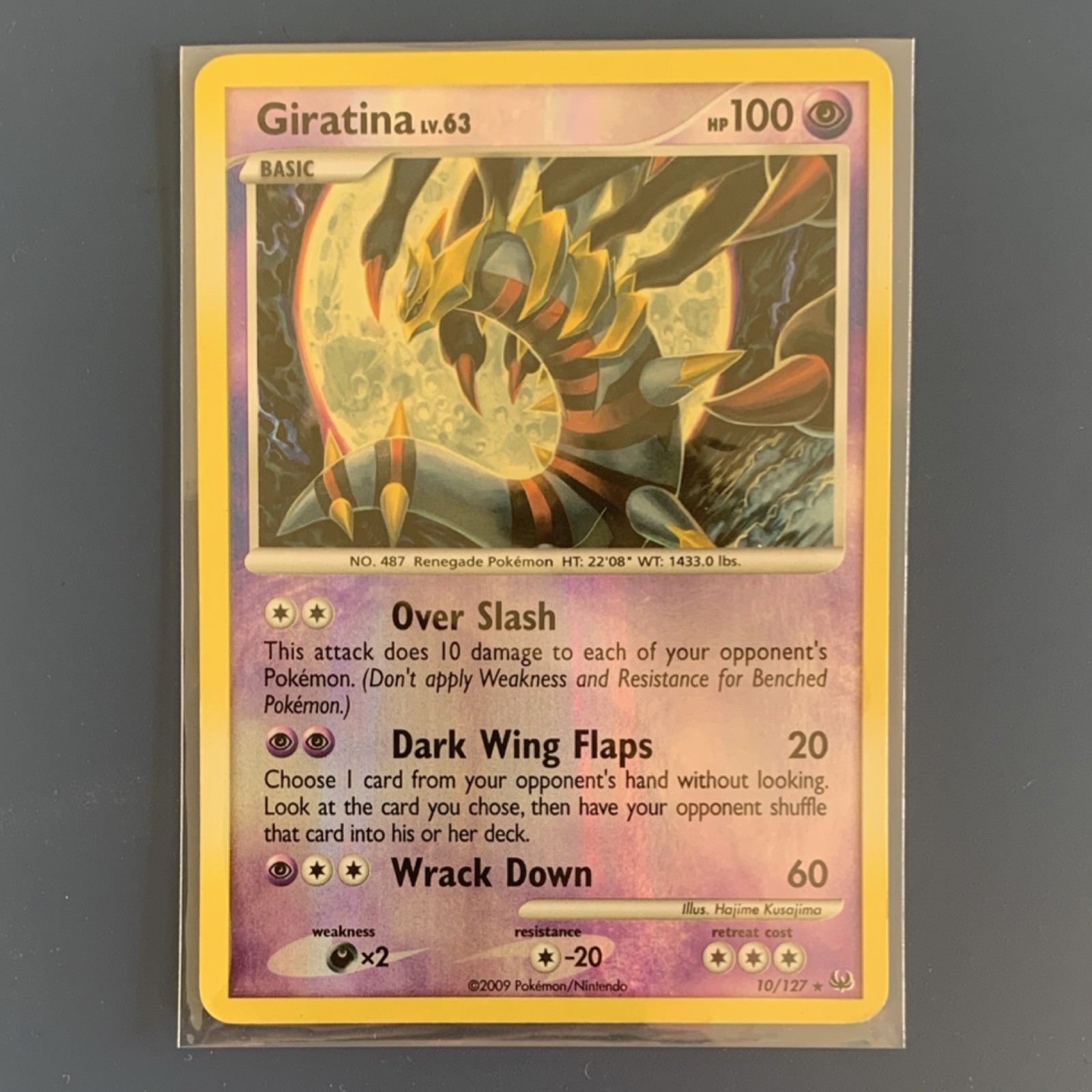 Pokémon Giratina 10/127 Platinum Reverse Holo-(MP)-Free Shipping 