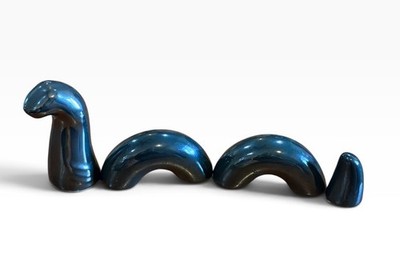 Loch Ness Monster Highland Scotland Black Ceramic Sculpture 4 Pieces