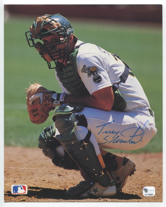 Terry Steinbach Oakland Athletics 8x10 Barry Colla Print Autograph with GAI COA