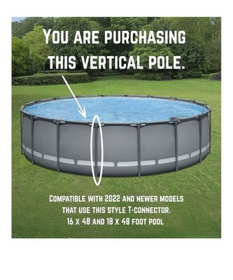 Bestway Steel Pro Max Round Above Ground Pool Vertical Leg Repacement Dark Grey