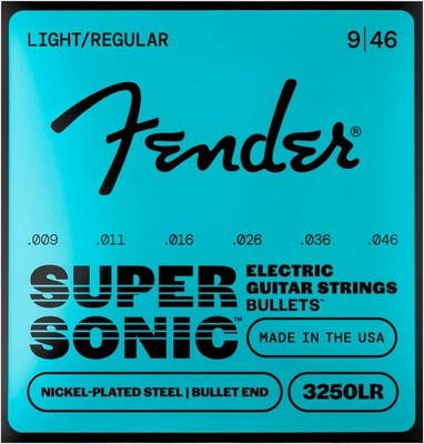 Fender Super Bullet  Strings, Nickel Plated Steel, Bullet End, 3250LR Gauges