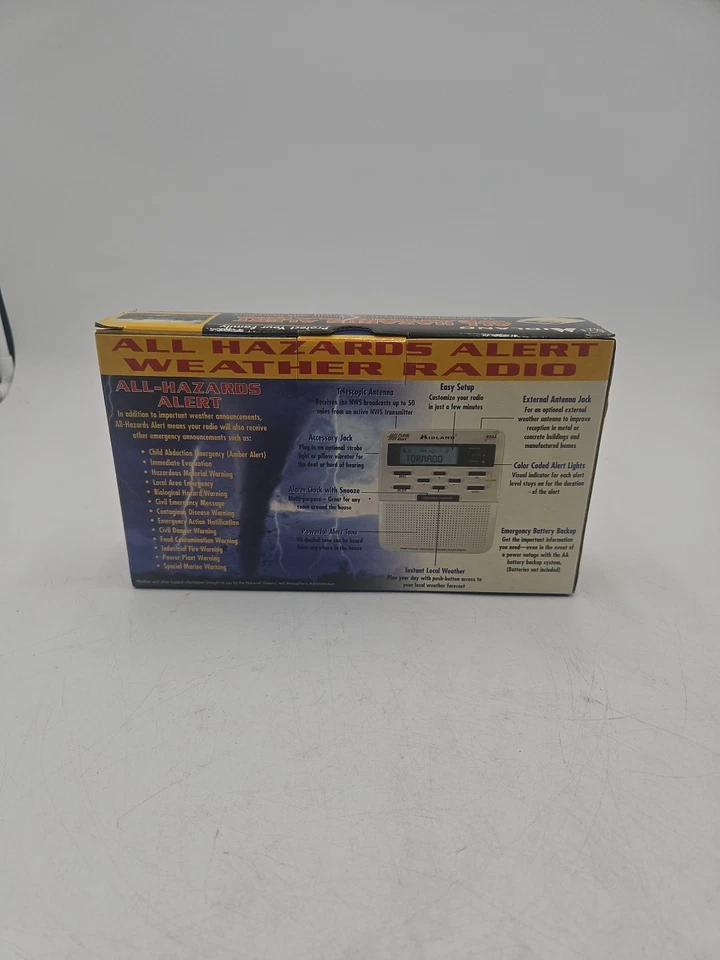 Midland WR100 SAME Digital NOAA Weather Alert Radio All Hazards WORKS New - Image 4 of 4