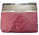 NEW Lady Pepperell Twin Fitted Sheet Red  & White Gingham Deep Pocket 14 inches