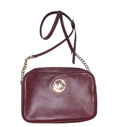 Michael Kors Fulton Crossbody Bag - Merlot, Leder Gold Akzent MK Logo Riemen - Bild 3 von 12