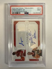 Jalen Green + Jabari Smith Jr. National Treasures RC Dual Auto 19/25 PSA 9/POP 4