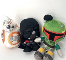 Star Wars Boba Fett Darth Vader BB-8 Droid 8  Plush - Mattel Lot Of 3