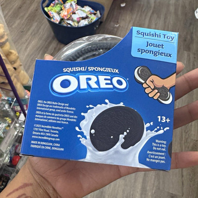 NEW VIRAL Oreo Squishy Toy Squeeze TOY Stress Reliever Black White