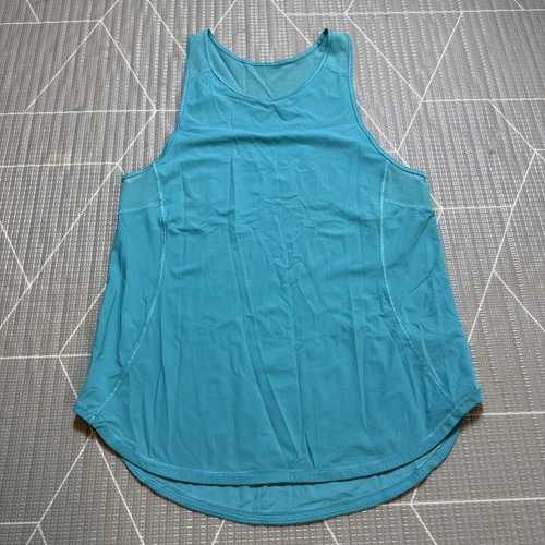 Lululemon Sculpt Tank II Mesh Panels 4 Teal Blue Sleeveless Gym Yoga Workout
