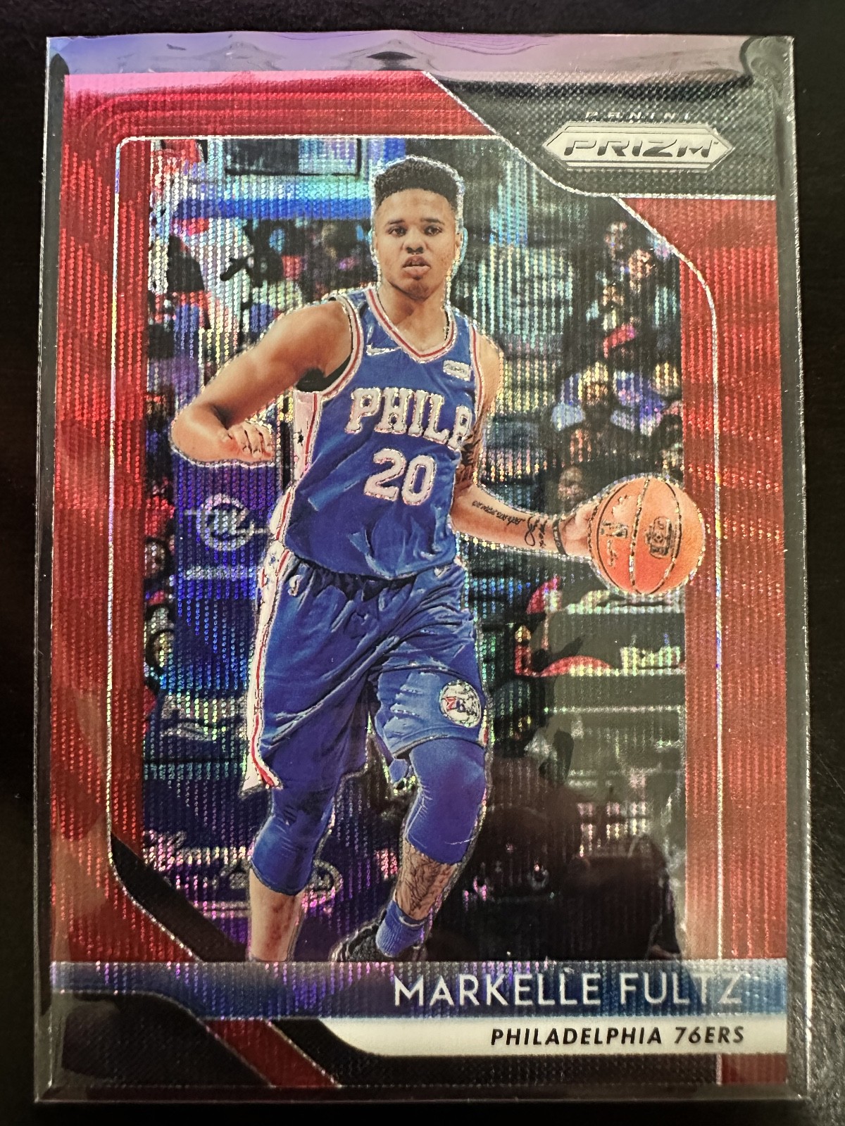 Markelle Fultz 2018-19 Panini Prizm Basketball Red Wave Prizm Philadelphia 76ers