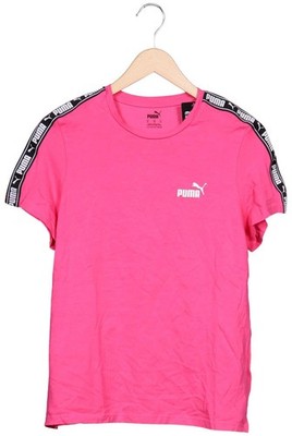 PUMA T-Shirt Damen Shirt Kurzärmliges Oberteil Gr. XL Baumwolle Pink #hk2tk40