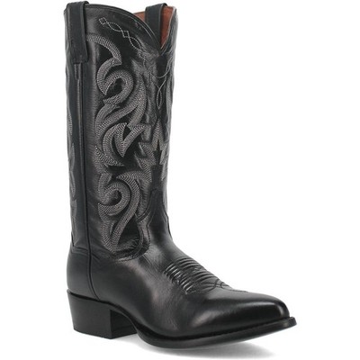 Dan Post Milwaukee Schwarzes Leder J Spitz Zulaufend Western Cowboy Stiefel (US