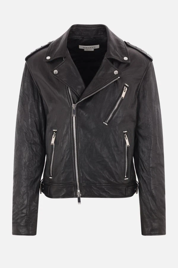 Alexander McQueen Leather Outer Shell Black Coats, Jackets & Vests