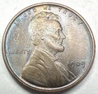 1909 VDB LINCOLN WHEAT CENT PENNY BU TONED FULL LINES WOODY UNCIRCULATED TYPE