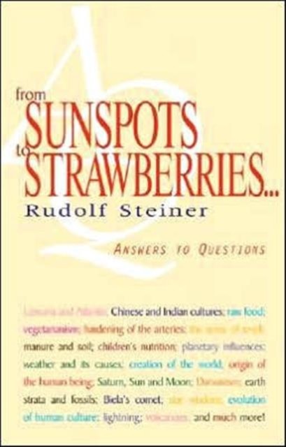 From Sunspots to Strawberries by Rudolf Steiner (Paperback Book)