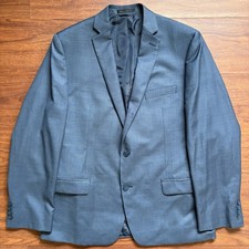 Calvin Klein Men  s 42L Charcoal Gray 100 Wool Suit Blazer Jacket Sport Coat