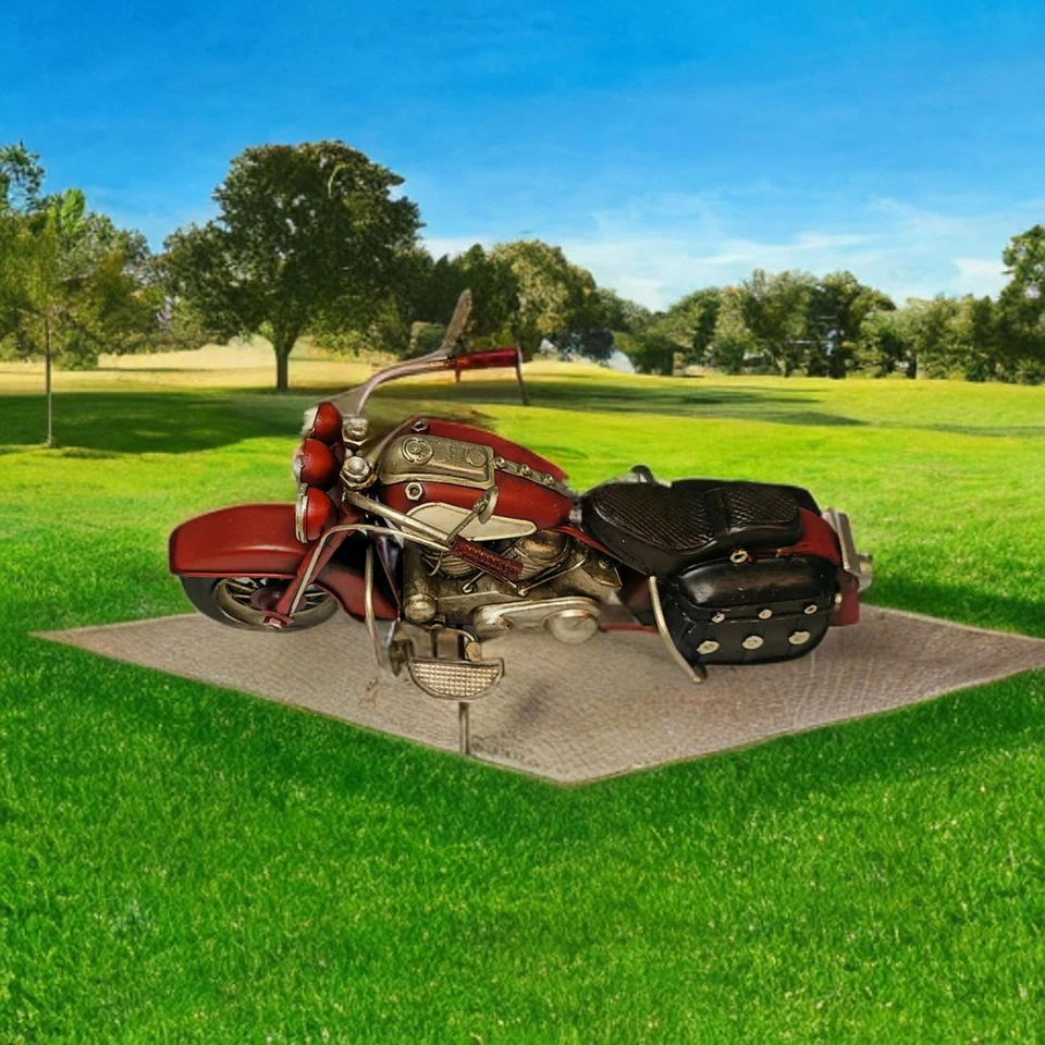 Motocicletta DynaSun 1710D-001 28 cm Rosso metallo modellino moto vintage Retrò - Immagine 2 di 4