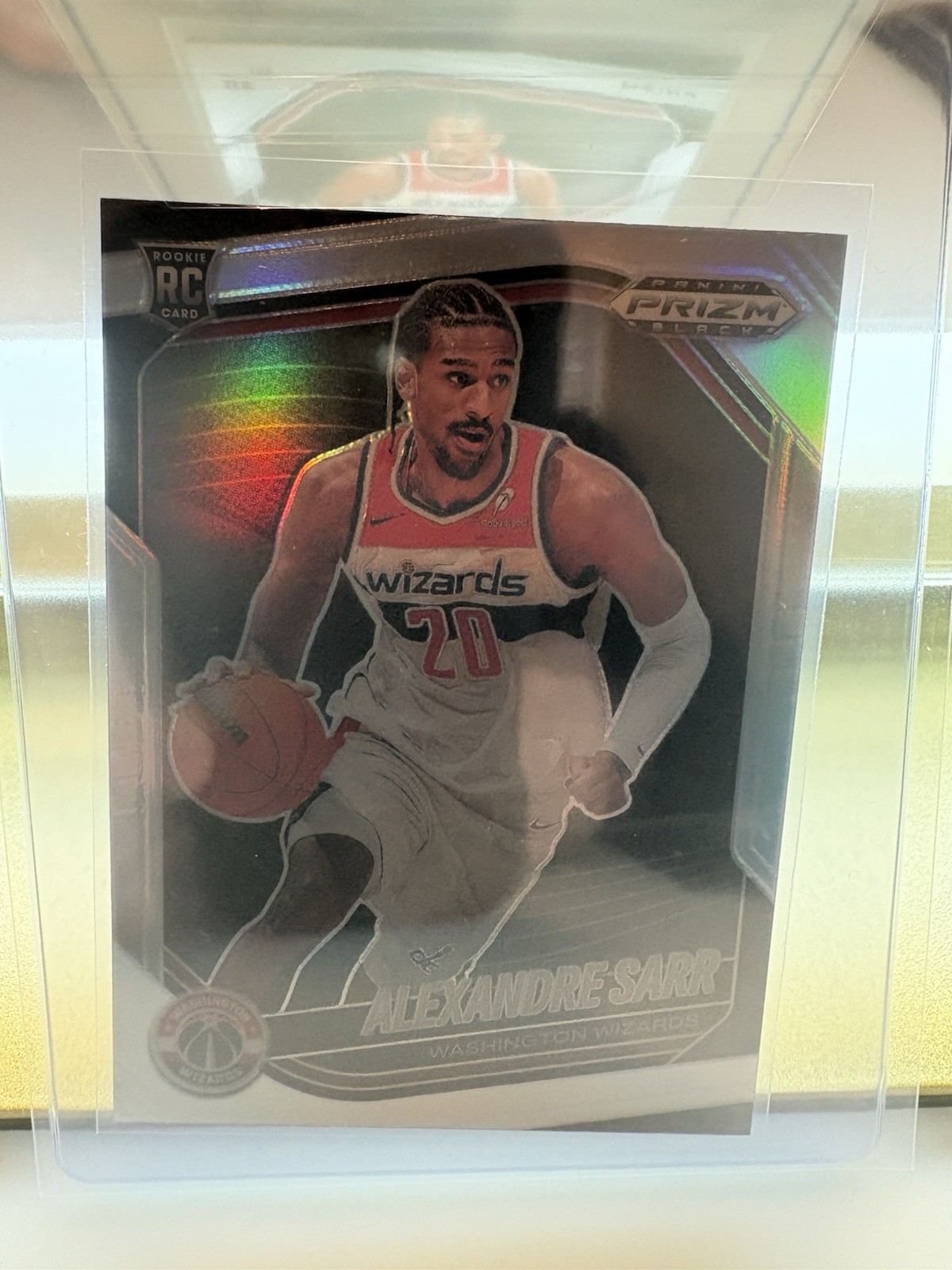 2024-25 Panini Silver Prizm Black #46 Alexandre Sarr Wizards RC Rookie HOT CARD