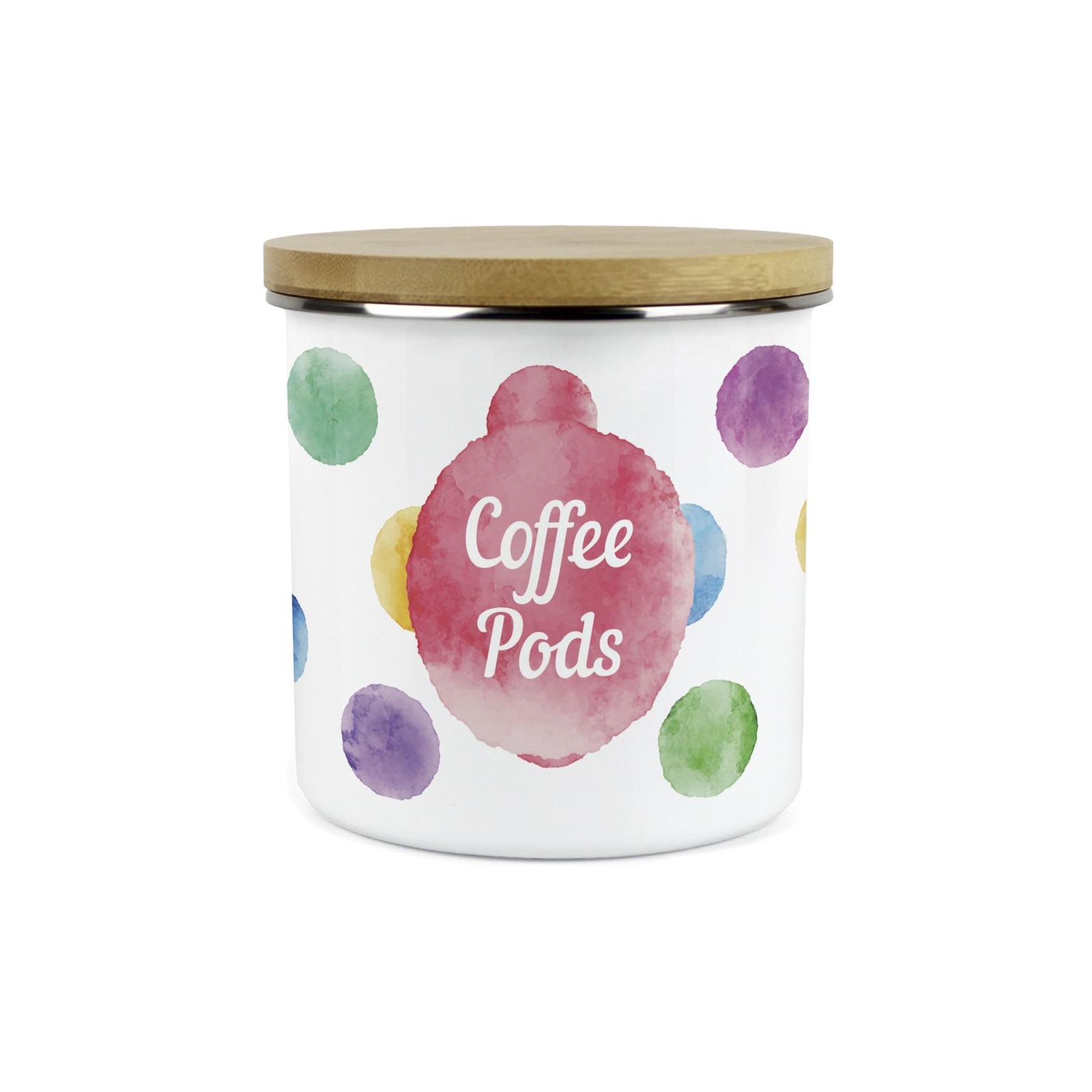 Purely Home Polka Dots Large Kitchen Storage Canister - White / 130Mm / Large - Image 2