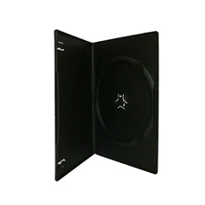 7mm Slim Black Single CD/DVD Case, 50 Pieces Pack.
