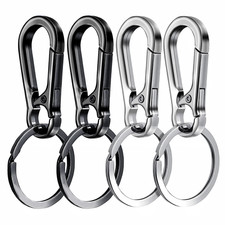 4Pcs Metal Carabiner Keychain/Keyring Keys Clip Organizer Hook Holder for Bags