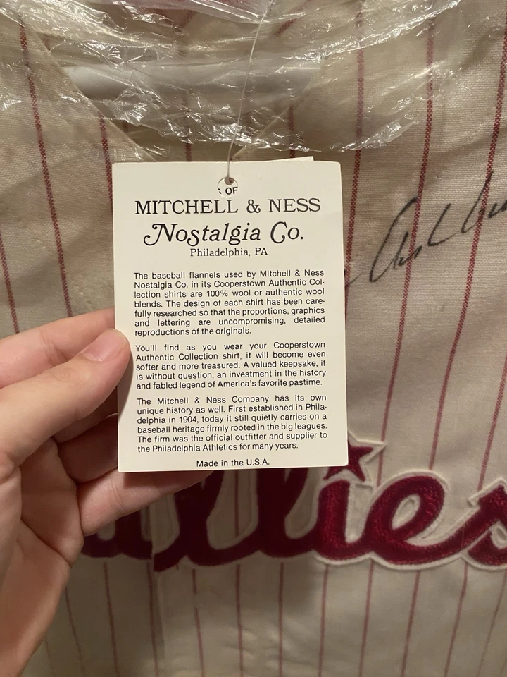 Richie Ashburn Signed Mitchell & Ness (M&N) Phillies Autographed Jersey Auto PSA - Image 4 of 4
