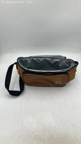 Carhartt Brown Deluxe Dual Compartment Insulated Lunch Cooler Bag With Strap