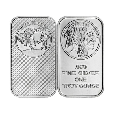 #ad 1 Troy oz Buffalo .999 Fine Silver Bar Sealed $45.99