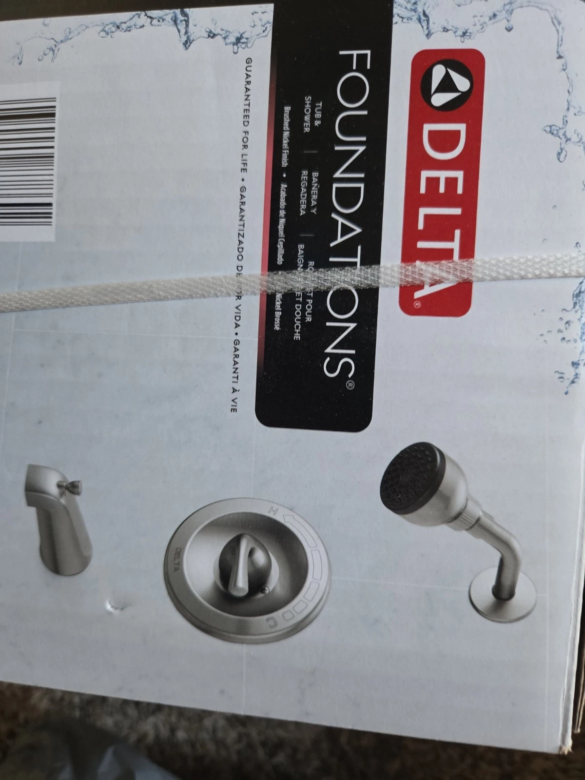 Delta Foundations Shower & Bath Faucet Brushed Stainless Model B114915-SS