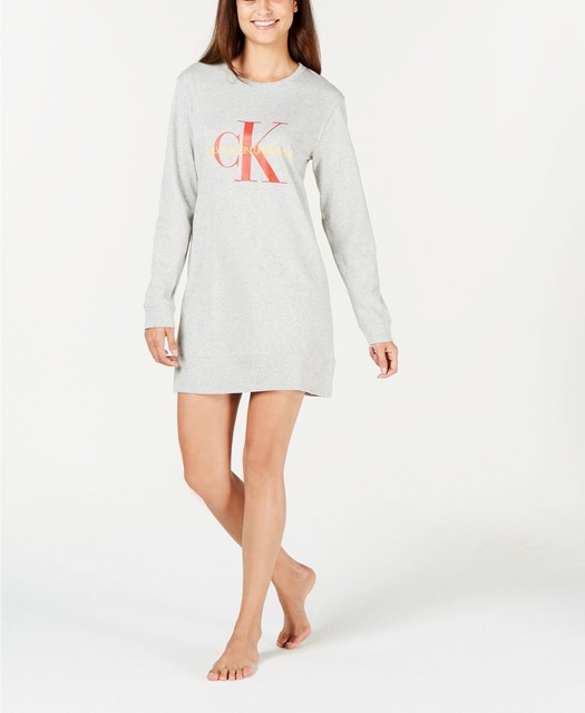 calvin klein long sleeve nightdress