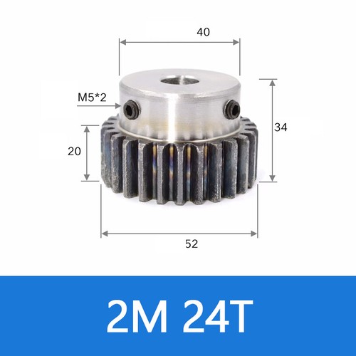 Spur Gear 45# Steel Transmission Gear 1.5/2 Mod 12-27 Teeth With Step Motor Gear - Afbeelding 36 van 36