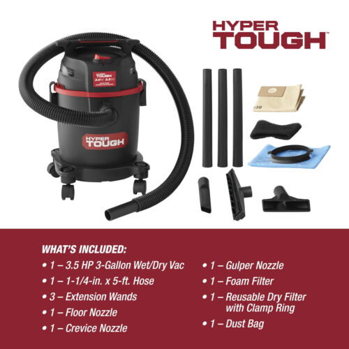 3 Gallon Portable Compact Lightweight Wet Dry Vacuum Small Shop Workshop Vac - Picture 5 of 12