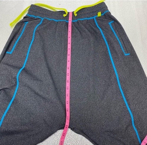 Zumba Baggy Pants Lounge Athleisure Dancing Stretchy Pockets Neon Gray Small EUC - Picture 7 of 12
