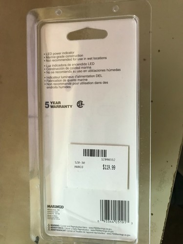 Marinco Straight Adapter, 20-30A, 125V, S20-30 - Picture 2 of 2