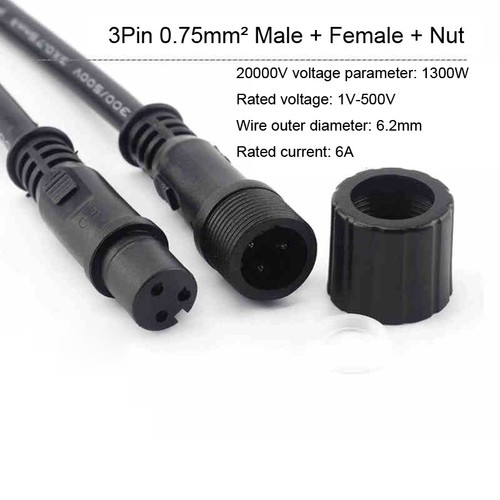 Waterproof Cable Connector Plug 2/3/4/5Pin Male & Female Rainproof Outdoor - Picture 21 of 25